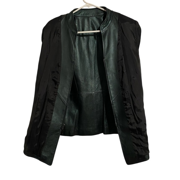 Lafayette 148 New York metallic green lambskin jacket - Picture 11 of 15
